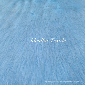 Bright Blue Heat-Insulation Long Pile Faux Fur